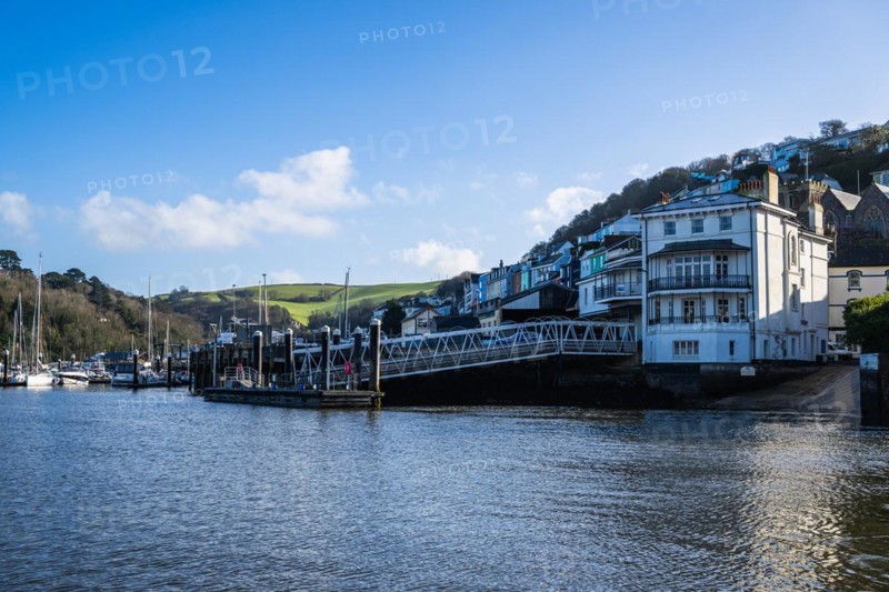 Dartmouth Lower Ferry in Kingswear over River Dart, Devon, England, United Kingdom, Europe