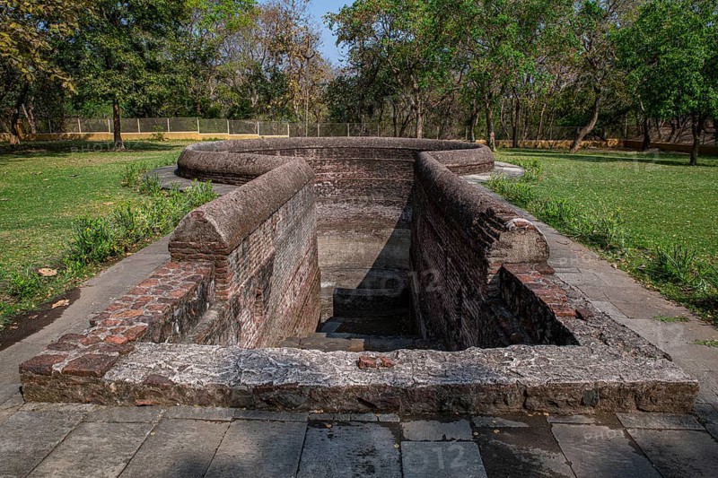 Helical Stepwell, Unesco site Champaner-Pavagadh Archaeological Park, Gujarat, India, Asia