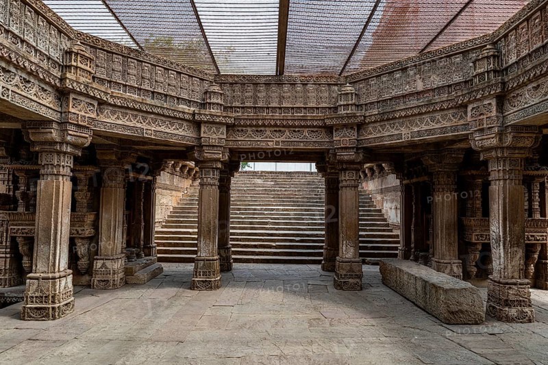 Adalaj Stepwell or Rudabai Stepwell, Adalaj, Gujarat, India, Asia