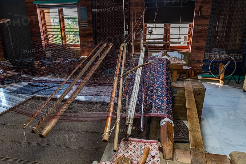 Patola double ikat silk weaving, Patan, Gujarat, India, Asia
