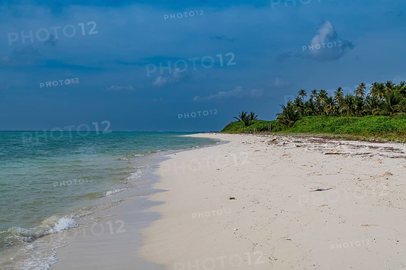 White sand beach, Tinnakara island, Lakshadweep archipelago, Union territory of India