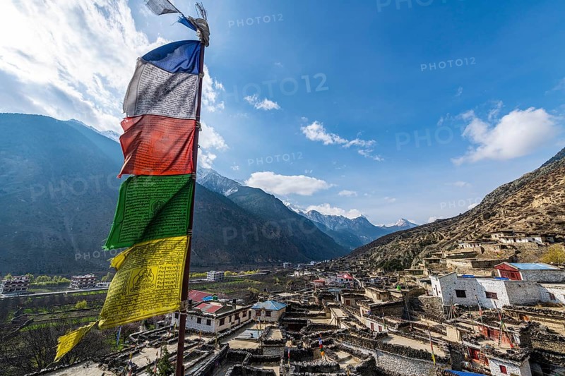 Historical village of Marpha, Jomsom, Nepal, Asia