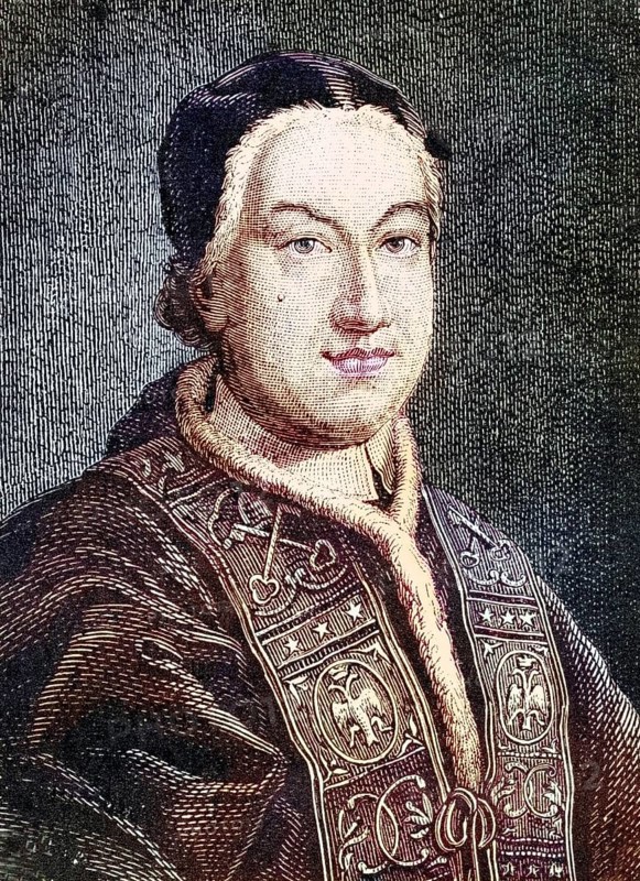 Pope Pius VI, 1717-1799, Historical, digitally restored reproduction from a 19th century original, Record date not stated