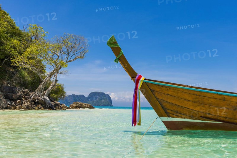 Bamboo Island, boat, wooden boat, longtail boat, bay, sea bay, sea, ocean, Andaman Sea, tropics, tropical, island, rock, rock, water, tradition, faith, decorated, beach, beach holiday, environment, clear, clean, peaceful, picturesque, sea level, climate, fishing boat, travel, tourism, natural landscape, paradisiacal, beach holiday, sun, sunny, holiday, dream trip, holiday paradise, paradise, coastal landscape, nature, idyllic, turquoise, Siam, exotic, travel photo, cloth, colourful, tree, sandy beach, Thailand, Asia