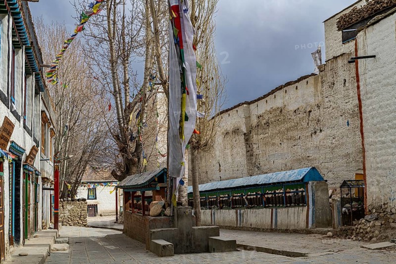 The walled historic centre, Lo Manthang, Kingdom of Mustang, Nepal, Asia