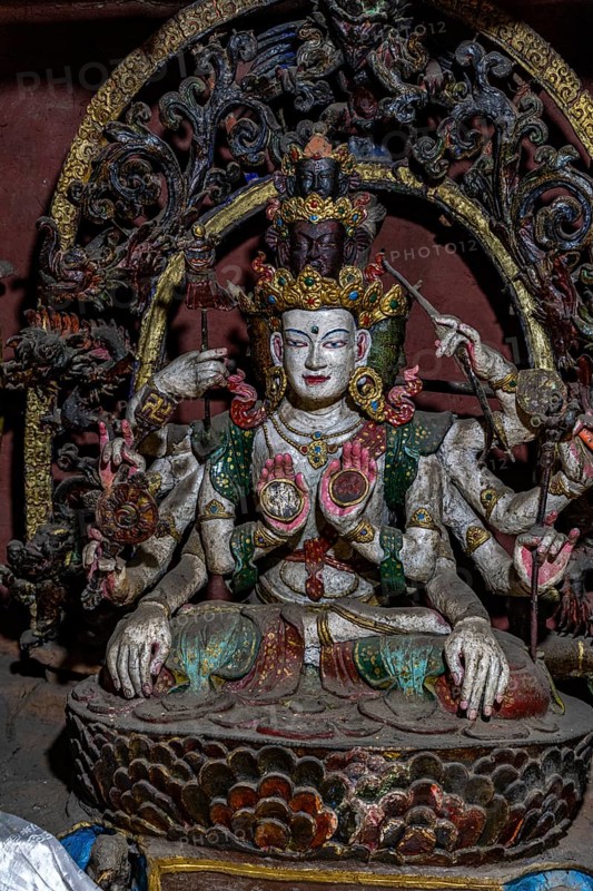 Tibetan buddhist monastery in the remote Tetang village, Kingdom of Mustang, Nepal, Asia