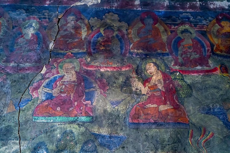 Interior of the Garphu monastery, Garphu, Kingdom of Mustang, Nepal, Asia