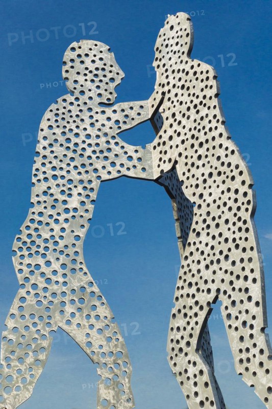 Molecule man on the Spree, art, sculpture, monument, river, attraction, sightseeing, capital, Berlin, Germany, Europe