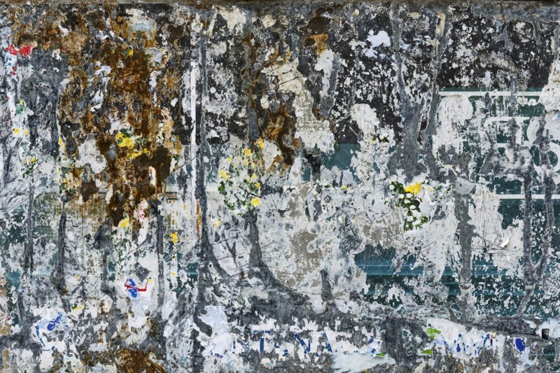 Old texture of a billboard, paper, colourful, torn, torn, texture, background, billboard, faded, vintage, dilapidated, rust, old, abstract, surface, wall, coated, coating, damaged, pattern, design, art, layer