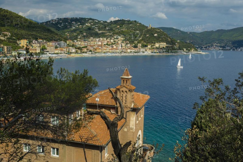 Village by the sea, Noli, Riviera di Ponente, Liguria, Italy, Europe