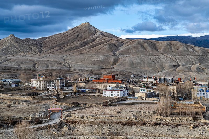 The walled village of Lo Manthang, Kingdom of Mustang, Nepal, Asia