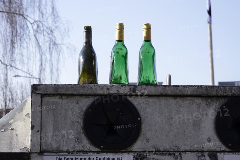 Container for used glass, Germany, Europe