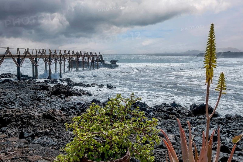 Coast in Arrieta, Lanzarote, Canary Island, Spain, Europe