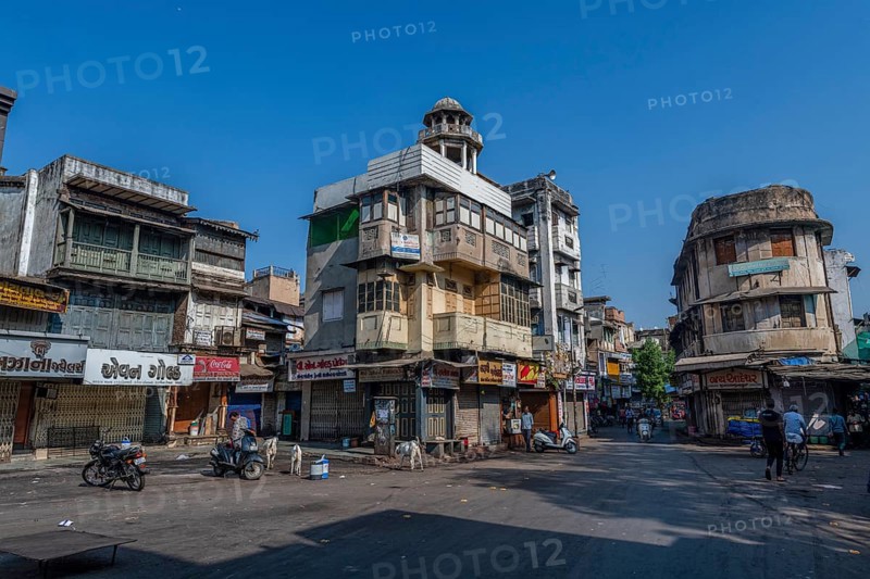 Old town of the Unesco site, Ahmedabad, Gujarat, India, Asia