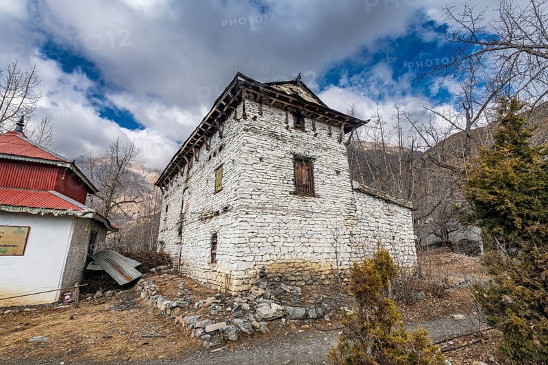 Vishnu temple, Mutinath valley, Kingdom of Mustang, Nepal, Asia