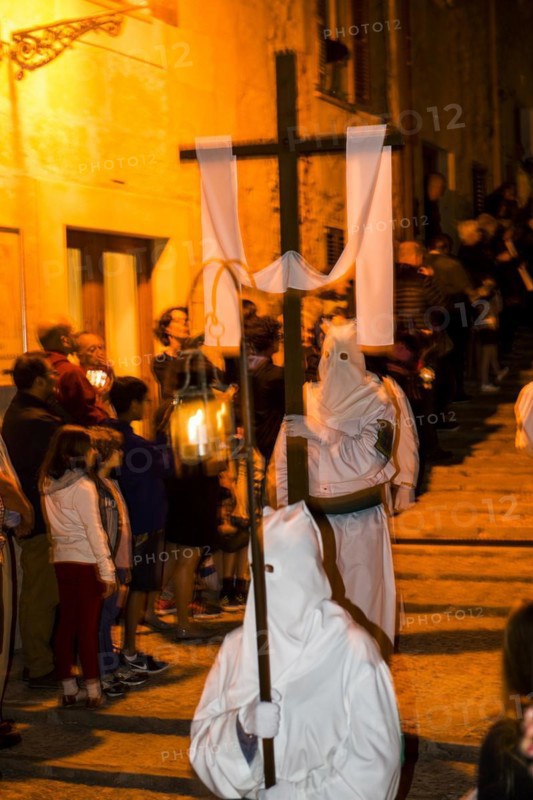 Penitents, Nazarenos, Semana Santa, Procession, Good Friday, Pollenca, Majorca, Balearic Islands, Spain, Europe