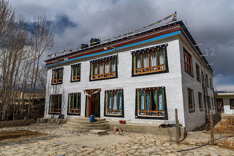 Tibetan houses in Lo Manthang, capital of the Kingdom of Mustang, Nepal, Asia