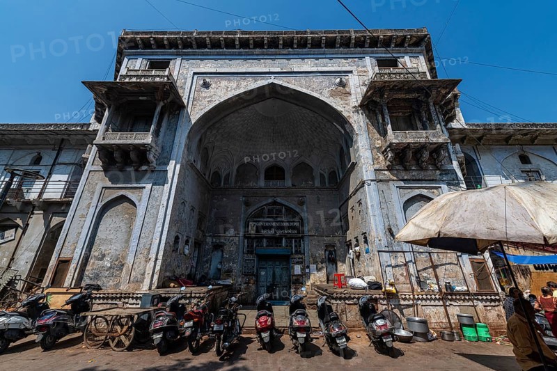 Gate to the Bhadra Fort, Unesco site, Ahmedabad, Gujarat, India, Asia