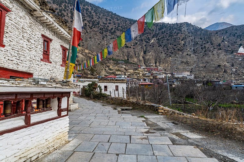 Historical village of Marpha, Jomsom, Nepal, Asia