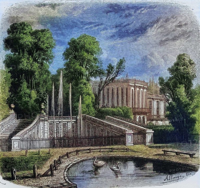 Le Petit Trianon in Versailles, France, Historical, digitally restored reproduction from a 19th century original, Record date not stated, Europe