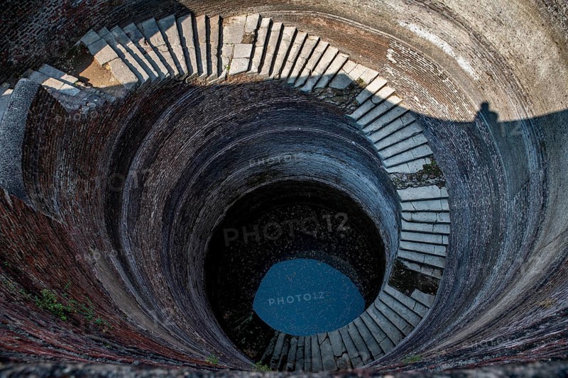 Helical Stepwell, Unesco site Champaner-Pavagadh Archaeological Park, Gujarat, India, Asia