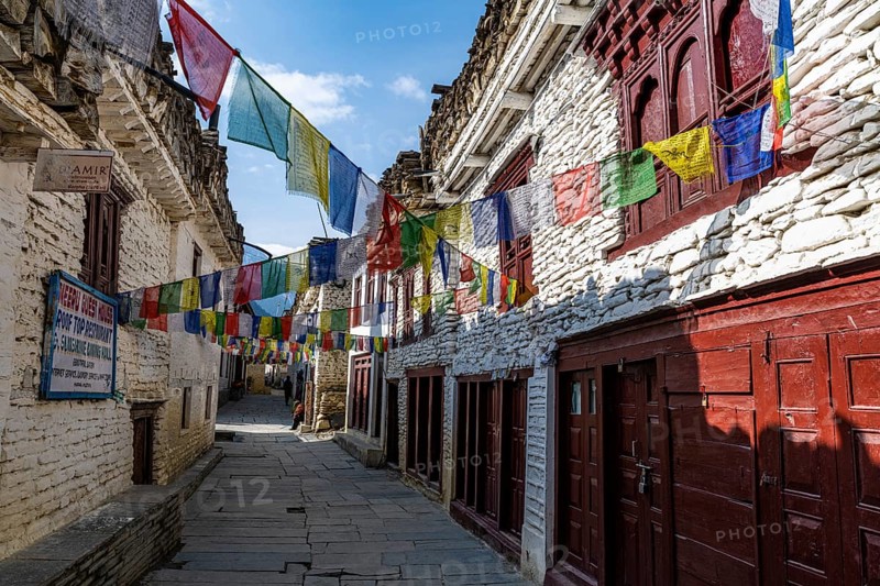 Historical village of Marpha, Jomsom, Nepal, Asia