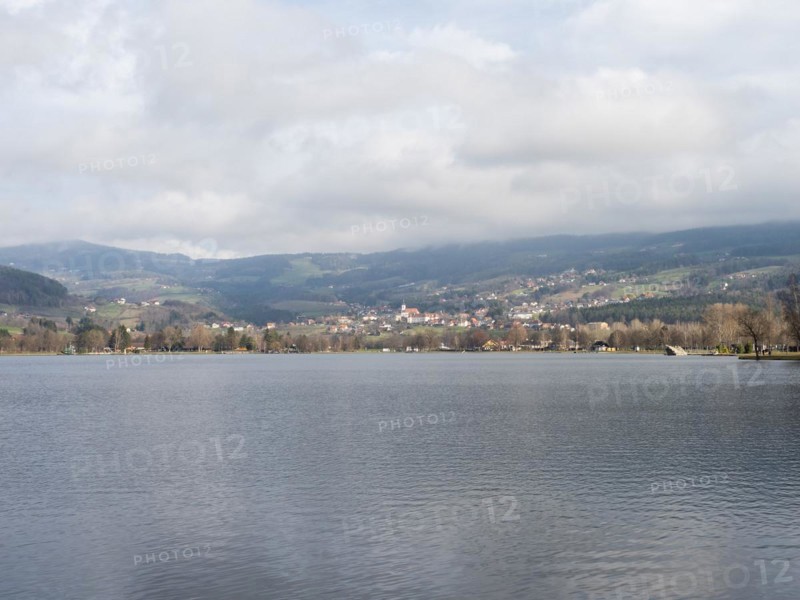 Cloudy sky, Stubenbergsee, behind Stubenberg am See, Styria, Austria, Europe