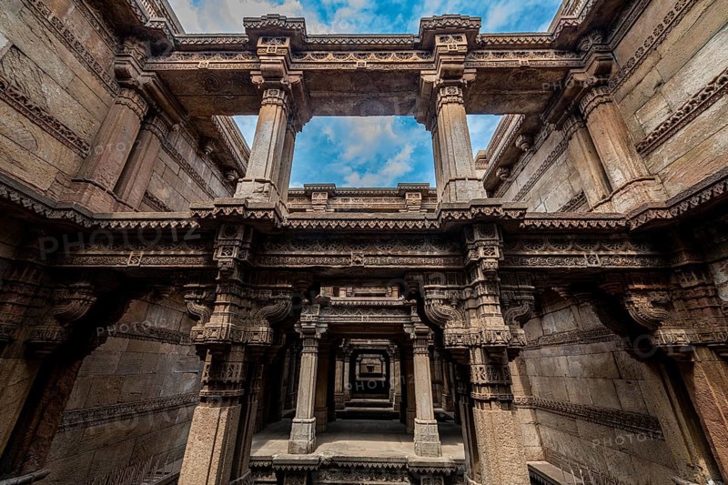 Adalaj Stepwell or Rudabai Stepwell, Adalaj, Gujarat, India, Asia