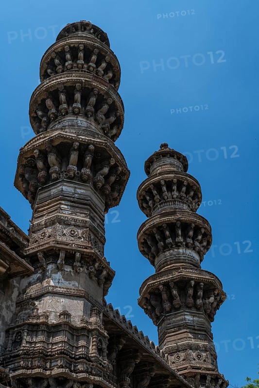 Sidi Bashir Masjid, The Shaking Minarets, Unesco site, Ahmedabad, Gujarat, India, Asia