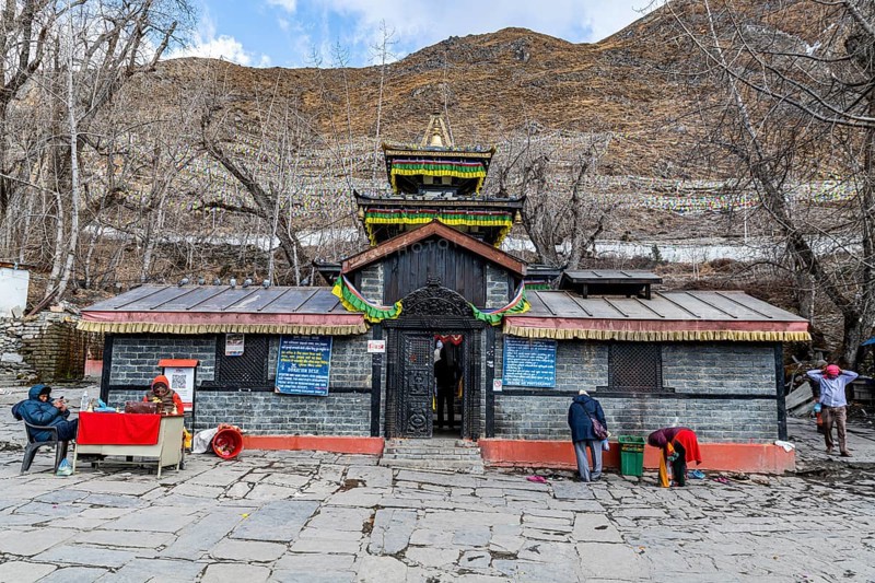 Vishnu temple, Mutinath valley, Kingdom of Mustang, Nepal, Asia