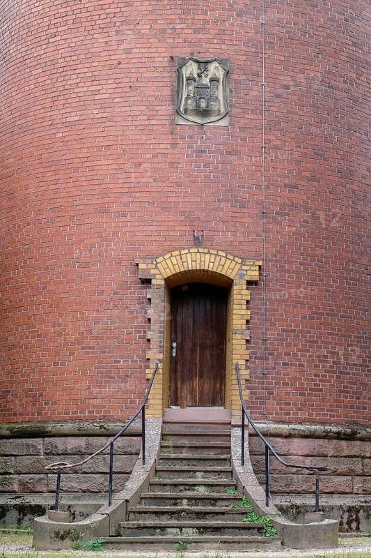 Entrance to the water tower, Ladenburg, Baden-Wuerttemberg, Germany, Europe