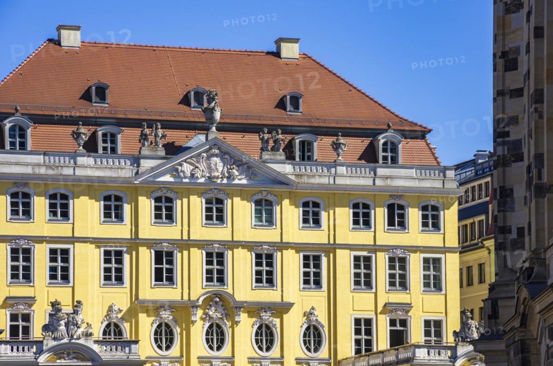 The rebuilt Coselpalais next to the Church of Our Lady on the Neumarkt in the inner city centre of Dresden, Saxony, Germany, Europe