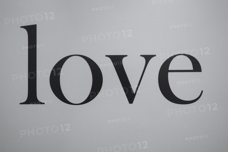 Love lettering, black and white, Roermond, Netherlands