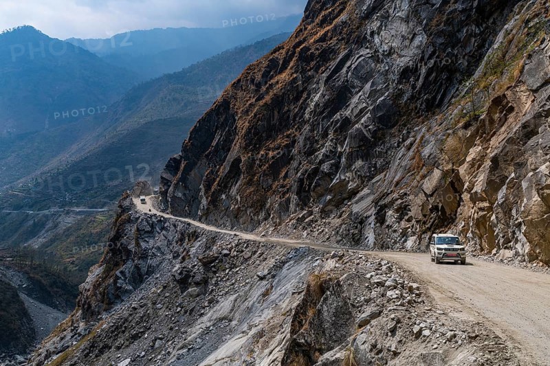 Highway through the Himalaya to Jomsom, Nepal, Asia