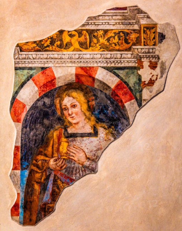 Frescoes, Museo Civico d'Arte, Palzuo Ricchieri, old town centre with magnificent aristocratic palaces and Venetian-style arcades, Pordenone, Friuli, Italy, Pordenone, Friuli, Italy, Europe