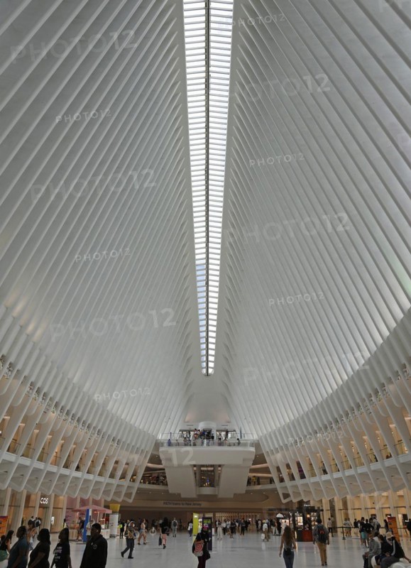 People in the Westfield World Trade Center Mall, Oculus Building, Transportation Hub, Ground Zero, Lower Manhattan, New York City, New York, USA, North America