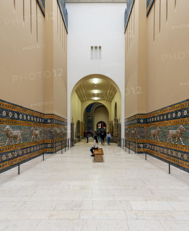 Entrance to the Ishtar Gate of Babylon, Pergamon Museum, Berlin, Germany, Europe