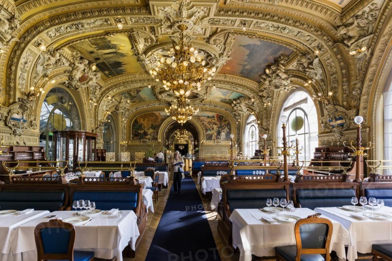 Art deco restaurant, Le Train Bleu, Art Nouveau, Gare de Lyon, Paris, France, Europe