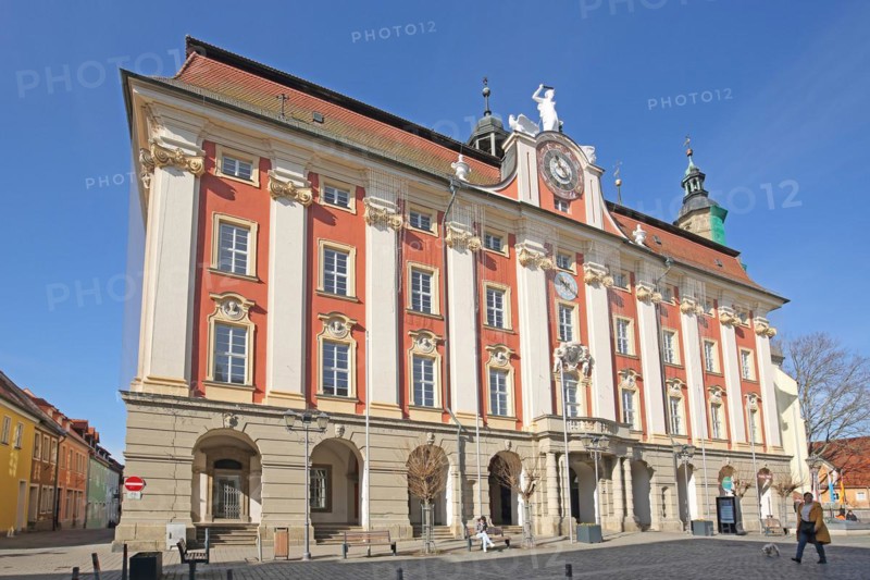 Baroque town hall built in 1717 Landmark, market square, Bad Windsheim, Middle Franconia, Franconia, Bavaria, Germany, Europe