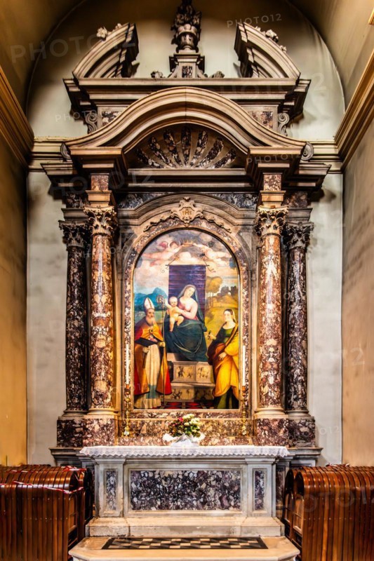 Altar of St. Blaise, Giovanni Battista Bettini, 18th century, Duomo di San Marco, old town centre with magnificent noble palaces and arcades in Venetian style, Pordenone, Friuli, Italy, Pordenone, Friuli, Italy, Europe