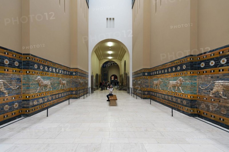 Entrance to the Ishtar Gate of Babylon, Pergamon Museum, Berlin, Germany, Europe
