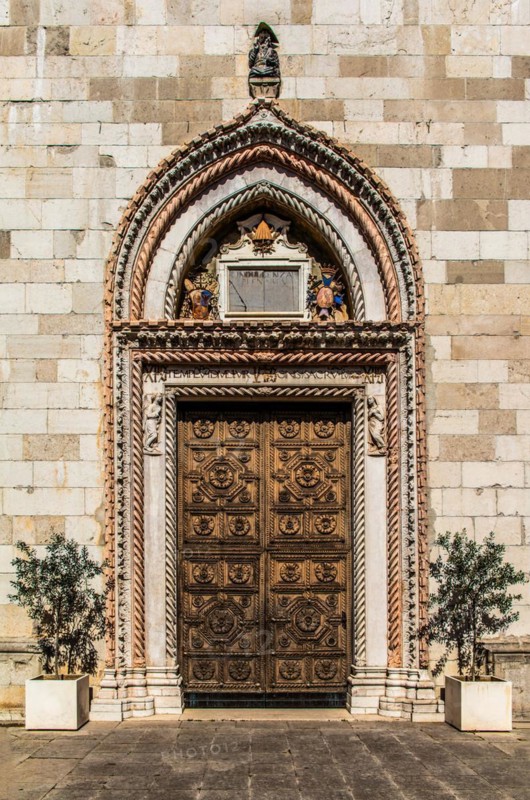 Portal of the Cathedral of Santa Maria Assunta, 14th century, Cividale del Friuli, city with historical treasures, UNESCO World Heritage Site, Friuli, Italy, Cividale del Friuli, Friuli, Italy, Europe