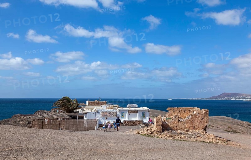 Restaurant at Papagayo Beach near Playa Blanca, Lanzarote, Canary Islands, Spain, Europe