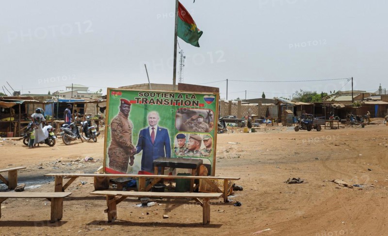The new president who came to power in a coup, Ibrahim Traore, promotes friendship with Russia, with thanks for supporting the transition, Burkina Faso, Ouagadougou, 05/03/2024, Africa