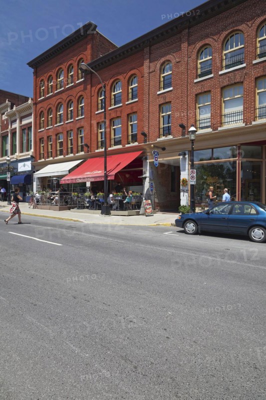 Architecture, buildings, stores on Brock Street, Kingston, Province of Ontario, Canada, North America