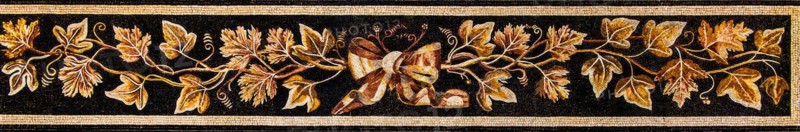 Band with wine leaves, Mosiak copy from Aquileia, 1st century, Mosaic school producing mosaic masters, Spilimbergo, city of mosaic art, Friuli, Italy, Spilimbergo, Friuli, Italy, Europe