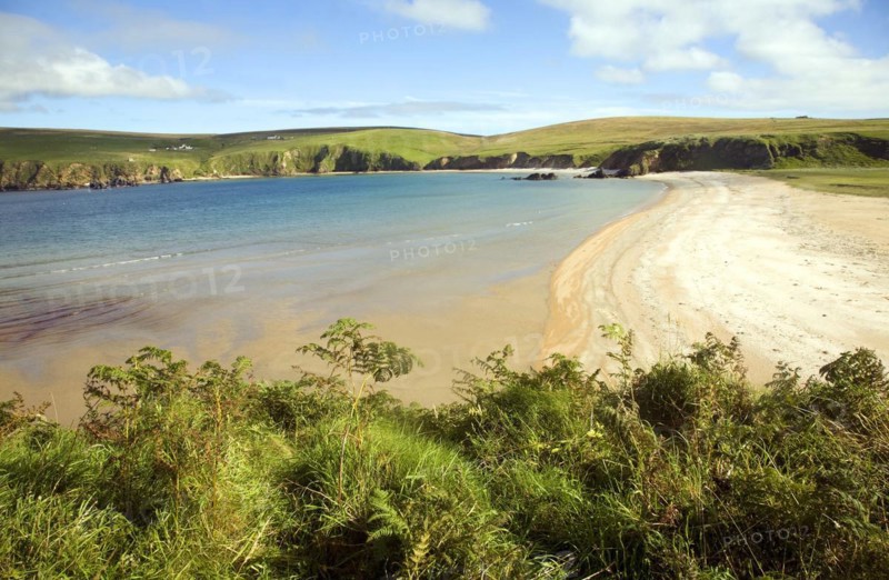 Sandy beach Burrafirth, Unst, Shetland Islands, Scotland, United Kingdom, Europe