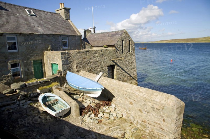 The Lodberrie, traditional fishing warehouse building, Lerwick, Shetland Islands, Scotland, United Kingdom, Europe