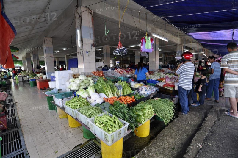 Market, vegetables, sarawak, malaysia