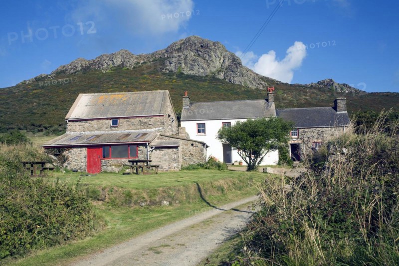Carn Llidi tor, St David's Head youth hostel, Pembrokeshire, Wales, United Kingdom, Europe